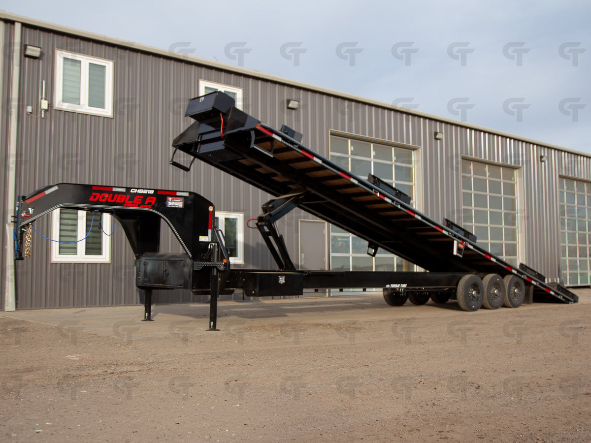 2027 Double A 36' Gooseneck Highboy/Deckover Trailer · Triple 7K Axles