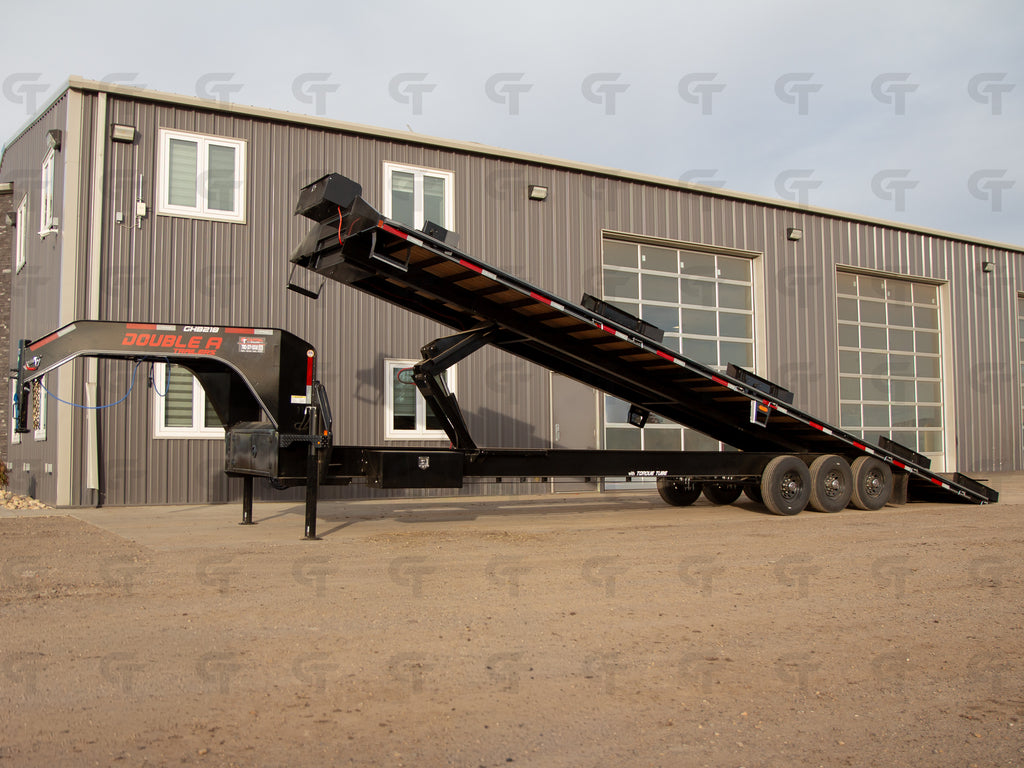 2027 Double A 36' Gooseneck Highboy/Deckover Trailer · Triple 7K Axles