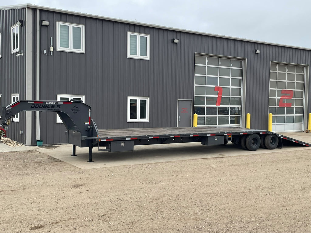 2026 Double A 40' Gooseneck Highboy/Deckover Beavertail Trailer · Tandem 12K