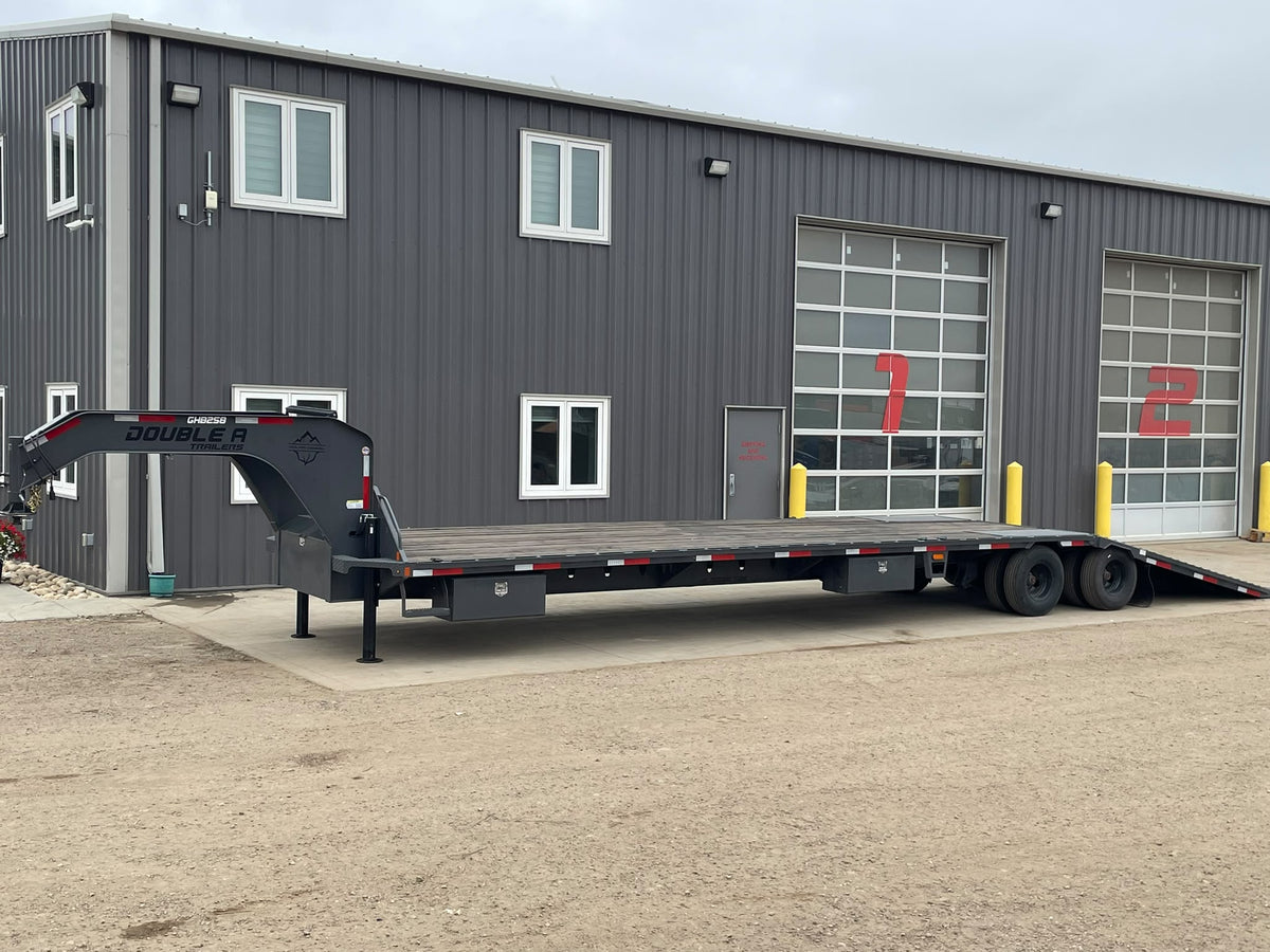 2026 Double A 40' Gooseneck Highboy/Deckover Beavertail Trailer · Tandem 12K