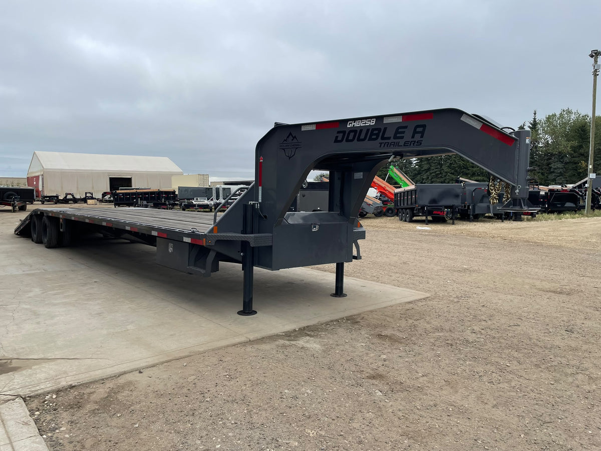 2026 Double A 40' Gooseneck Highboy/Deckover Beavertail Trailer · Tandem 12K