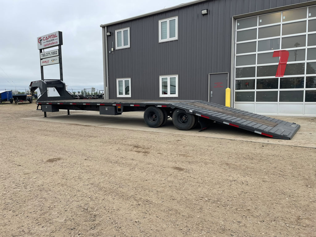 2026 Double A 40' Gooseneck Highboy/Deckover Beavertail Trailer · Tandem 12K
