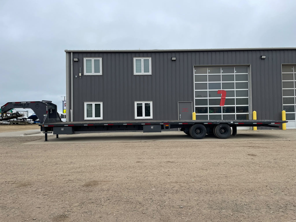 2026 Double A 40' Gooseneck Highboy/Deckover Beavertail Trailer · Tandem 12K