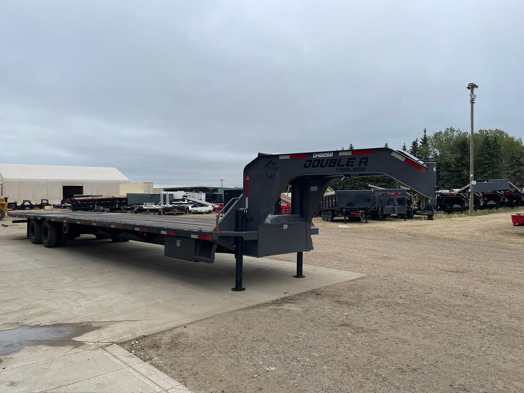 2026 Double A 40' Gooseneck Highboy/Deckover Beavertail Trailer · Tandem 12K