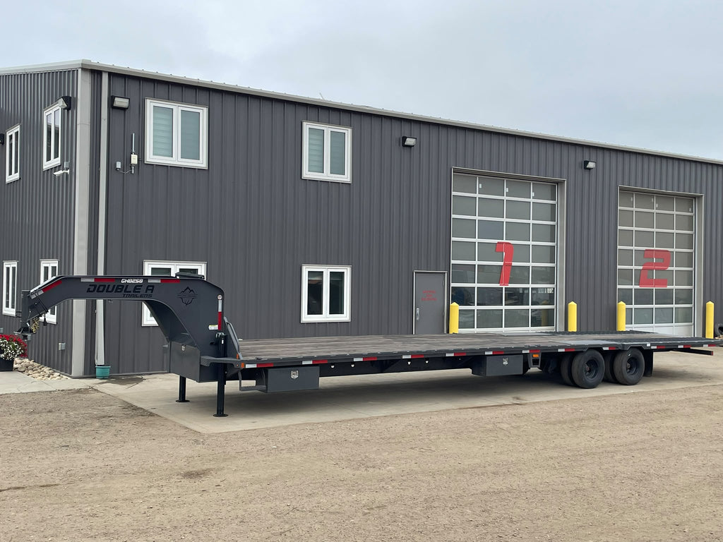 2026 Double A 40' Gooseneck Highboy/Deckover Beavertail Trailer · Tandem 12K