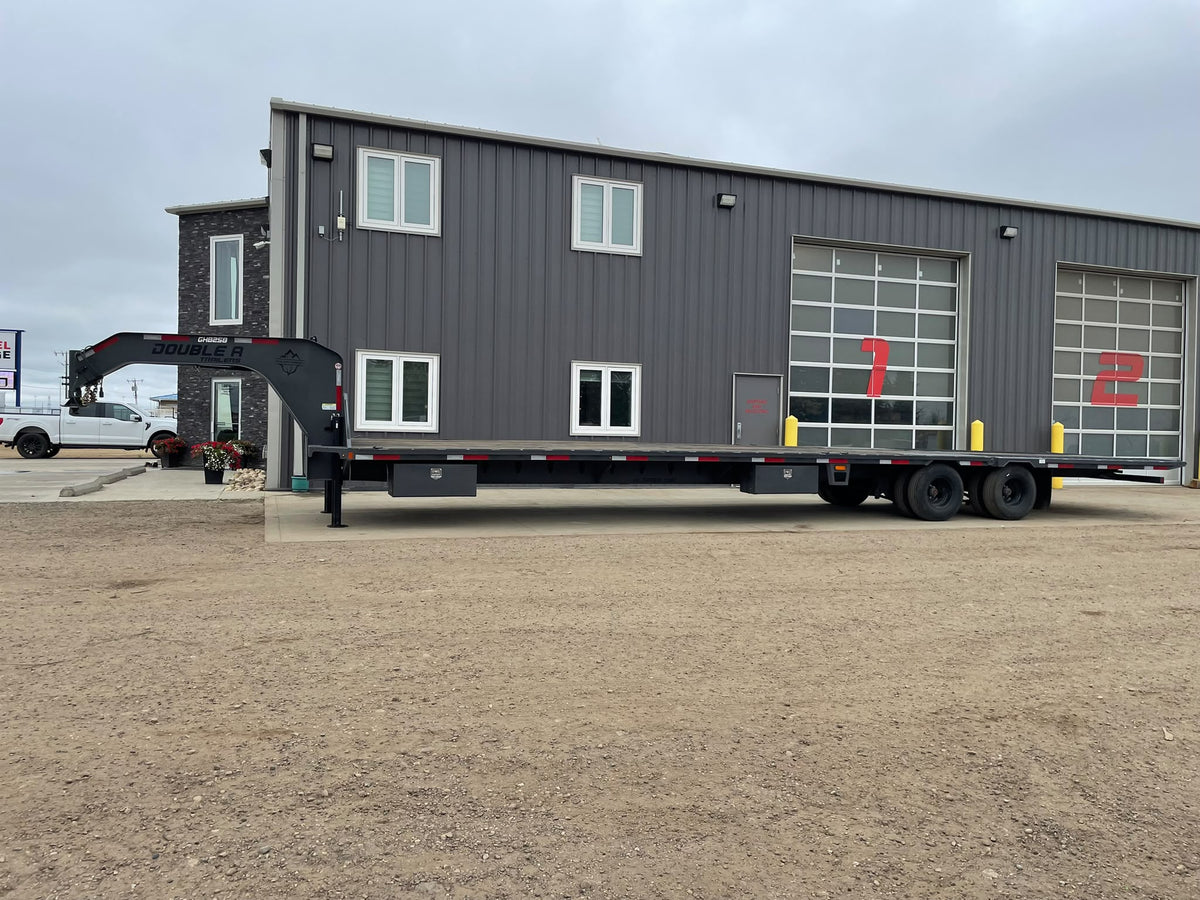 2026 Double A 40' Gooseneck Highboy/Deckover Beavertail Trailer · Tandem 12K