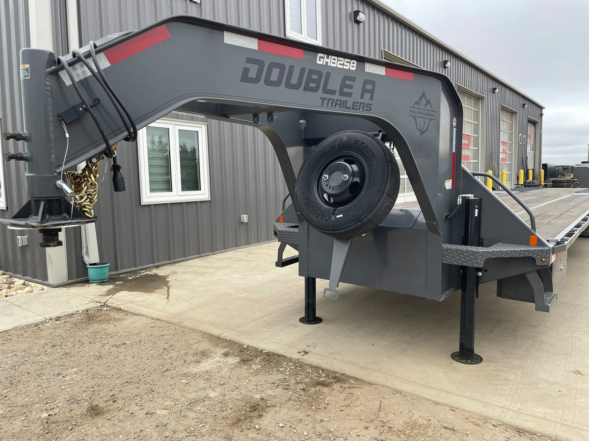 2026 Double A 40' Gooseneck Highboy/Deckover Beavertail Trailer · Tandem 12K