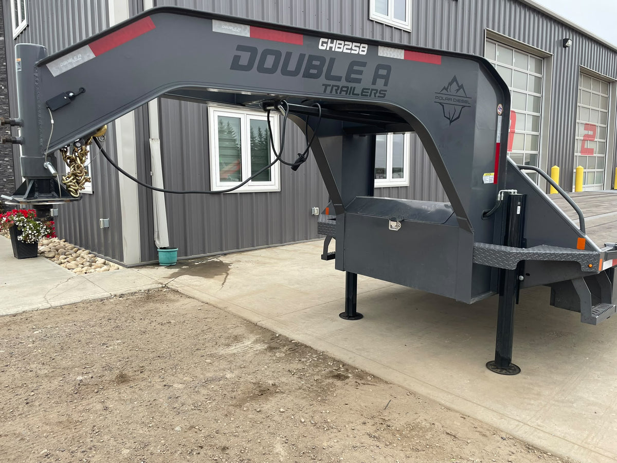 2026 Double A 40' Gooseneck Highboy/Deckover Beavertail Trailer · Tandem 12K